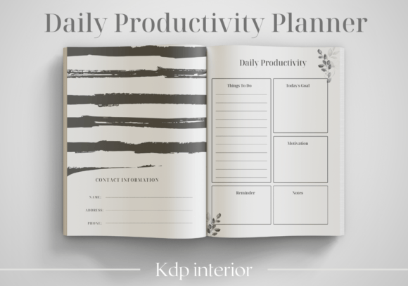 Download Daily Productivity Planner /KDP Interior - Interior Collection