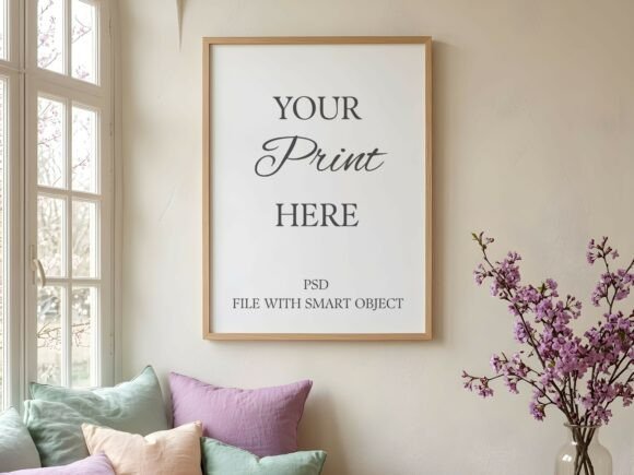 Download Spring Pastel Interior Frame Mockup - Interior Collection
